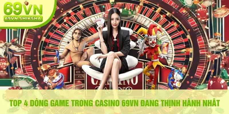 Top 4 Dòng Game Trong Casino 69VN Đang Thịnh Hành Nhất